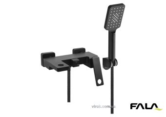 FALA Змішувач душовий для ванної "NOIR 1" з кульовим регулятором, латунний корпус  | 75882