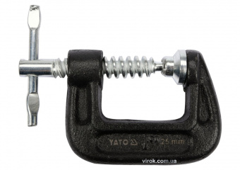 YATO Струбцина з гвинтовим затиском "G" подібна YATO; l= 25 мм (1")  | YT-64250