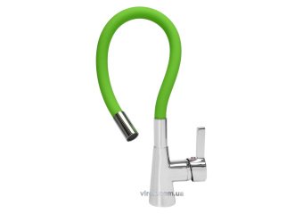 FALA Змішувач води "FLEXIBLE" для раковини з гнучкою зеленою лійкою  | 75709