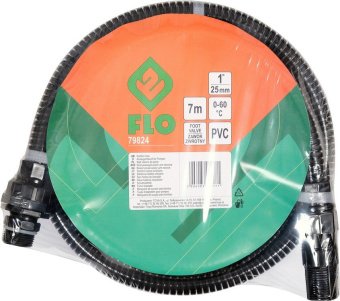 FLO Шланг всмоктувальний до насосів , l= 7 м, сполуч. Ø= 1", з ситом і зворотнім клапаном  | 79824