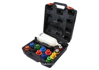 YATO Лійка для заливу оливи в двигуни YATO : V= 2 л, з 12 адаптерами; компл. 15 елем.  | YT-06919