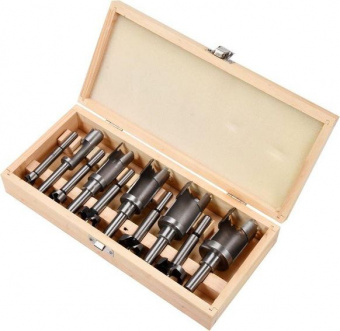 YATO Свердла по дереву: коронки і фрези YATO : Ø=15-35 мм, l=110/90 мм- коронки/фрези, 10 шт  | YT-3