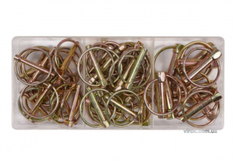 YATO Шплінти l= 36 - 45 мм з кільцями Ø= 4,5 - 11 мм YATO; наб. 50 елем.  | YT-06787