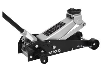 YATO Домкрат гідравлічний підкатний низькопрофільний з важелем швидкого підйому YATO: 3 т, H= 145- 5