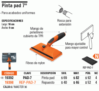 TRUPER PAD-7 Тримач плоский 7 "