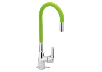 FALA Змішувач води "FLEXIBLE" для раковини з гнучкою зеленою лійкою  | 75709