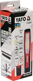 YATO Світильник переносний світлодіодний YATO акумулят. 3,7V, 2 режими-10/4 Вт, 170/1000Lm, заряд US
