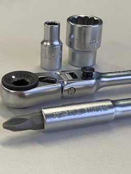 Трещотка мини 1/4" с шарниром TOPTUL 60 зубцов (исп. с FTDF0810) CHEV0811