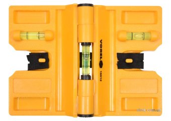 VOREL Рівень для встановлення стовбців з магнітом і капсулами, 190 х 135 мм  | 16012