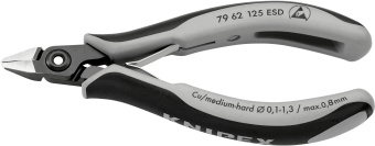 KNIPEX Прецизійні кусачки бокові для електроніки 79 62 125 ESD | 79 62 125 ESD