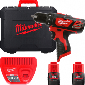 MILWAUKEE Дрель-шуруповерт M12 BDD-152С крутящий момент 30 Нм 4933451460 | 4933451460