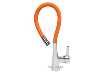 FALA Змішувач води "FLEXIBLE" для раковини з гнучкою оранжевою лійкою  | 75708