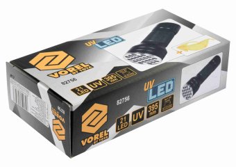 VOREL Ліхтар ультрафіолетовий з окулярами для виявлення протікання рідини, перевірки банкнот  | 8275