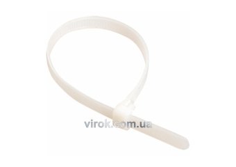 Хомут стяжний капрон. білий 200х4,8 100 шт. [100]