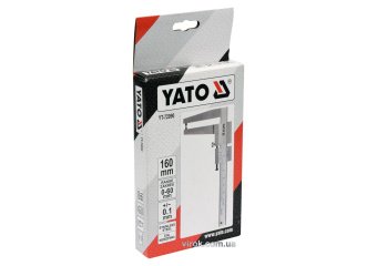 YATO Штангенциркуль для гальмівних дисків YATO: l=160 мм, з діап.- 0-60 мм, точн ± 0,1мм, губки-55мм