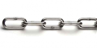 Цепь длиннозвенная  4,0mm оцинкованная, хозяйственная в’язка 50 м