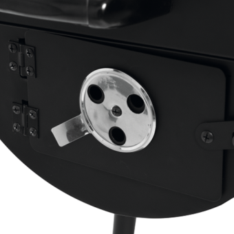 Гриль 2-секційний вугільний LUND, 112x63x123 см, на 4 ніжках (2 колеса) з кришками, решітки 64х37/ 3