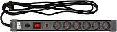 STHOR Подовжувач мережевий : l= 3 м, колодка- 6 гнізд і вмик, 3-жильний Ø=1,5 мм², з заземл. і захис
