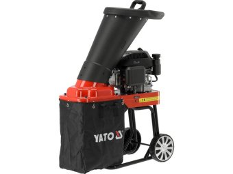 Подрібнювач гілок бензиновий YATO: двигун- 3,5 кВт, гілки макс. Ø= 45 мм, збірний контейнер- 30л [1]