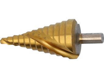 Свердло конічне ступінчасте по металу YATO: 12 ступен.Ø= 6-38 мм, L= 100/75 мм, для макс. товщ.- 4мм