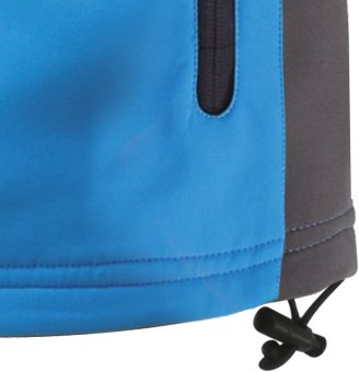 YATO Куртка робоча SOFTSHELL з прикріпн капюшоном YATO розм S, синьо-сіра, 3 кишені, 96% поліес і 4%