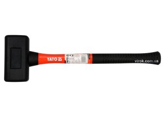 YATO Молоток безінерційний YATO: з гумовим обухом 140х75х75 мм, m=2.4кг, скловолоконна ручка l=495 м