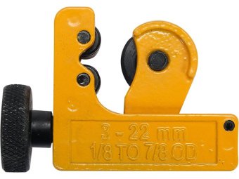 Труборіз для труб металевих і полімерних VOREL Ø= 3-22 мм, з 2 ролик. різцями 16х6х5 мм [25/100]