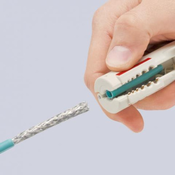 KNIPEX Інструмент для видалення оболонки для кабелів передачі даних 16 65 125 SB | 16 65 125 SB
