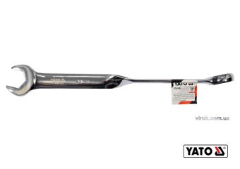 YATO Ключ ріжково-накидний, кручений 90° YATO : М= 30 x 398 мм, Cr-V  | YT-01863
