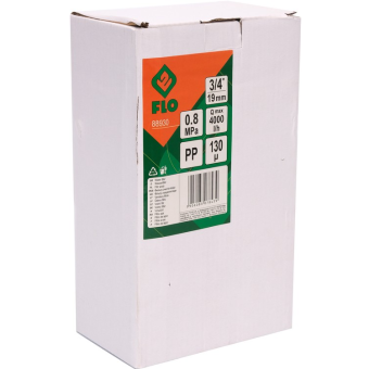 FLO Фільтр водяний для зрошувальних систем з гвинов. приєднанням- 3/4" фільтр- 130 мкм, 0,8 MPa  | 8