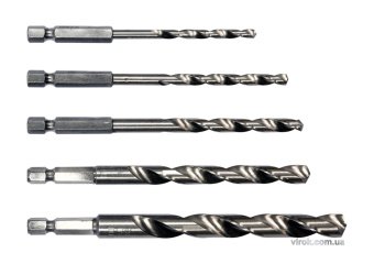 STHOR Набір свердл по металу : 6-гранний хвостовик HEX 1/4", HSS. Ø=4, 5, 6, 8, 10 мм, 5 Шт.  | 2165