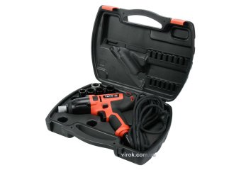 YATO Гайковерт ударний мережевий YATO: 1/4" HEX x1/2" F, 450Вт, 450Нм, 3300 об/хв + 4 головки і кейс