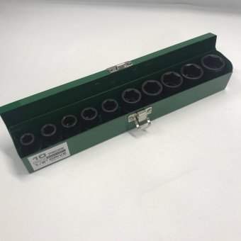 Набор ударных головок TOPTUL 1/2" 10-24мм 10ед. GDAD1001