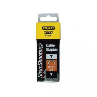 STANLEY 1-CT106T Скобы для степлера CABLE,тип 7, 10мм, для крепления кабеля, в упаковке по 1000шт.