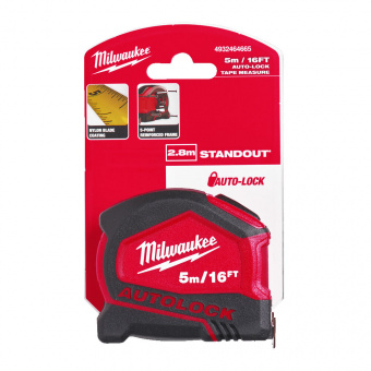 MILWAUKEE Рулетка Tape Measure Autolock 5-16/25 | 4932464665