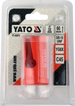 YATO Свердло корончате по силікату, керамоблоках OSB YATO: Ø32 x 60 мм, різьб. кріпл.- 5/8"-18UNF  |