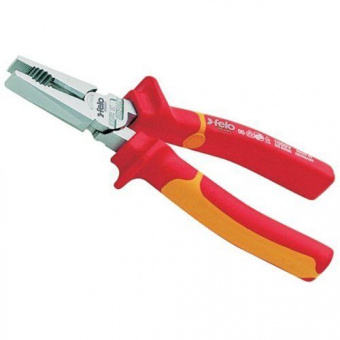 FELO Плоскогубцы комбинированные до 1000 В 180 мм 2-х компонентные ручки // 58001810