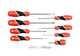 YATO Набір викруток YATO : плоский шліц, "Philips" PH. Набір 8 шт.  | YT-25966