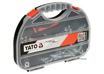YATO Заклепочник дюбелів "Molly" YATO з 60 дюбелями  | YT-51451