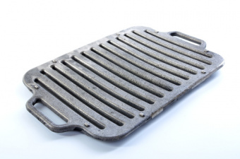 Решетка для гриля и барбекю чугунная с ручками 420х250мм толщина 20мм СИЛА