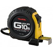 Рулетка строительная ударопрочная TAJIMA G-LOCK, GL25-100EB-EUR - 10м×25мм