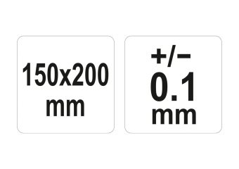 YATO Кутомір- транспортир з лінійкою YATO; 150 х 250 мм, діапазони: кут- 0-180°, відстань- 0-200 мм 