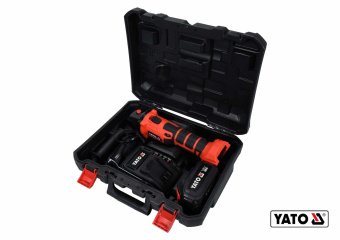 YATO Шліфмашина кутова акумуляторна безщіткова YATO : Li-Ion, 18 В, 3 АГод, для диска Ø=125 мм + кей