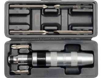 YATO Викрутка реверсивна ударна YATO : квадрат 1/2", 7 насадок. 5/16" СrV  | YT-2802
