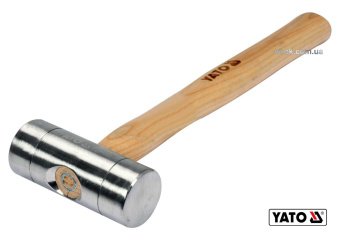 YATO Молоток алюмінієвий YATO : Ø40 x 300 мм, m= 300 г, дерев'яна ручка  | YT-45281