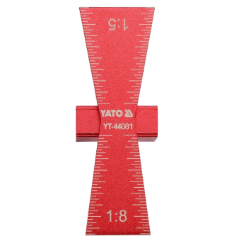 YATO Шаблон розмічальний YATO контур "ластівковий хвіст" зі шкалою, 64х 23х 18 мм  | YT-44081