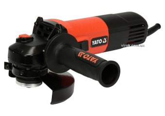 YATO Шліфмашина кутова мережева- 230В YATO: P=1100Вт, Ø=125мм, з регул. обертів- 3000-12000 об/х  | 
