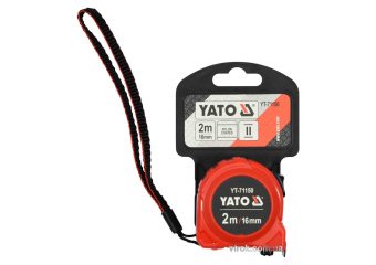 YATO Рулетка YATO: L=2м x16 мм, з сталевою стрічкою, нейлоновим покриттям, подвійним блокуванням  | 