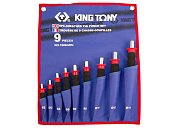 KING TONY Набор выколоток с протектором, чехол из теторона, 9 предметов (2-14) | 1009GPN