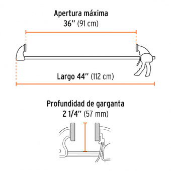 TRUPER PAR-136 Струбцина тригерна, 75кг, 910мм